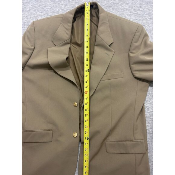 L.L. Bean Suit Jacket Men's Size 44 Single Breasted Lined Inner Pockets Beige - Picture 5 of 7